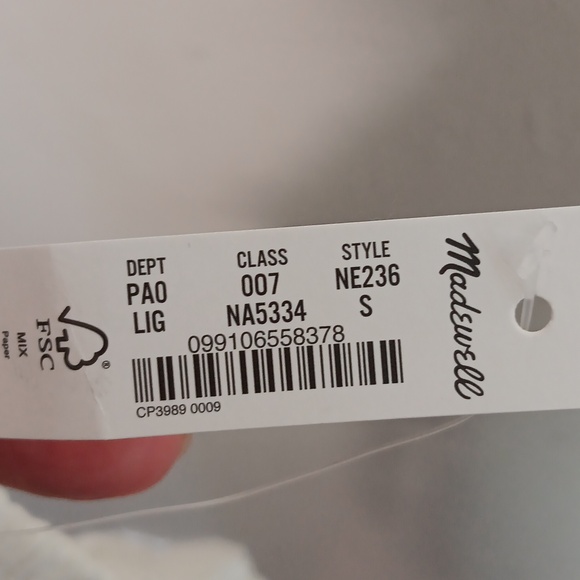 Madewell Rosalie Tie Strap Top In Geo Eyelet Size Small NWT - Picture 6 of 10